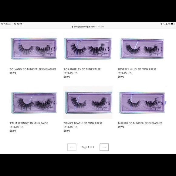 SALE! “BEVERLY HILLS’ 3D MINK FALSE EYELASHES - Picture 4 of 4